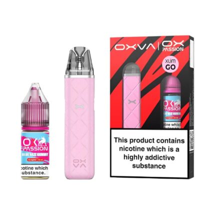 blue razz gummy ox passion nic salt pink oxva xlim go pod kit bundle