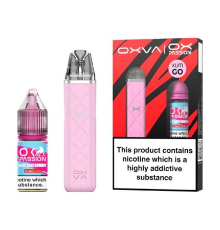 blue razz gummy ox passion nic salt pink oxva xlim go pod kit bundle