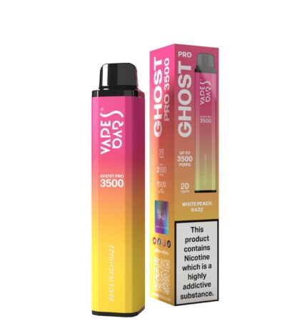 Ghost Pro 3500 White Peach Razz 20MG - Vape Unit