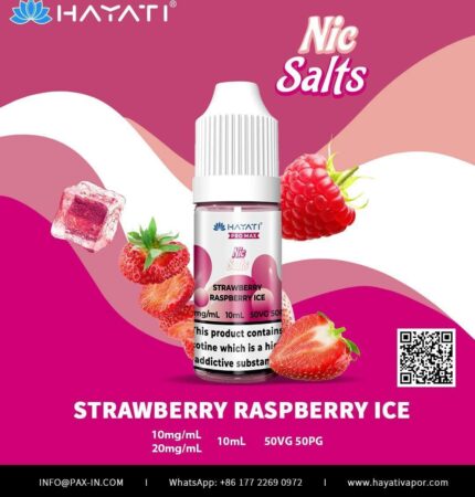 HAYATI Crystal Pro Max Nic Salts - STRAWBERRY RASPBERRY ICE - 10ml - Vape Unit