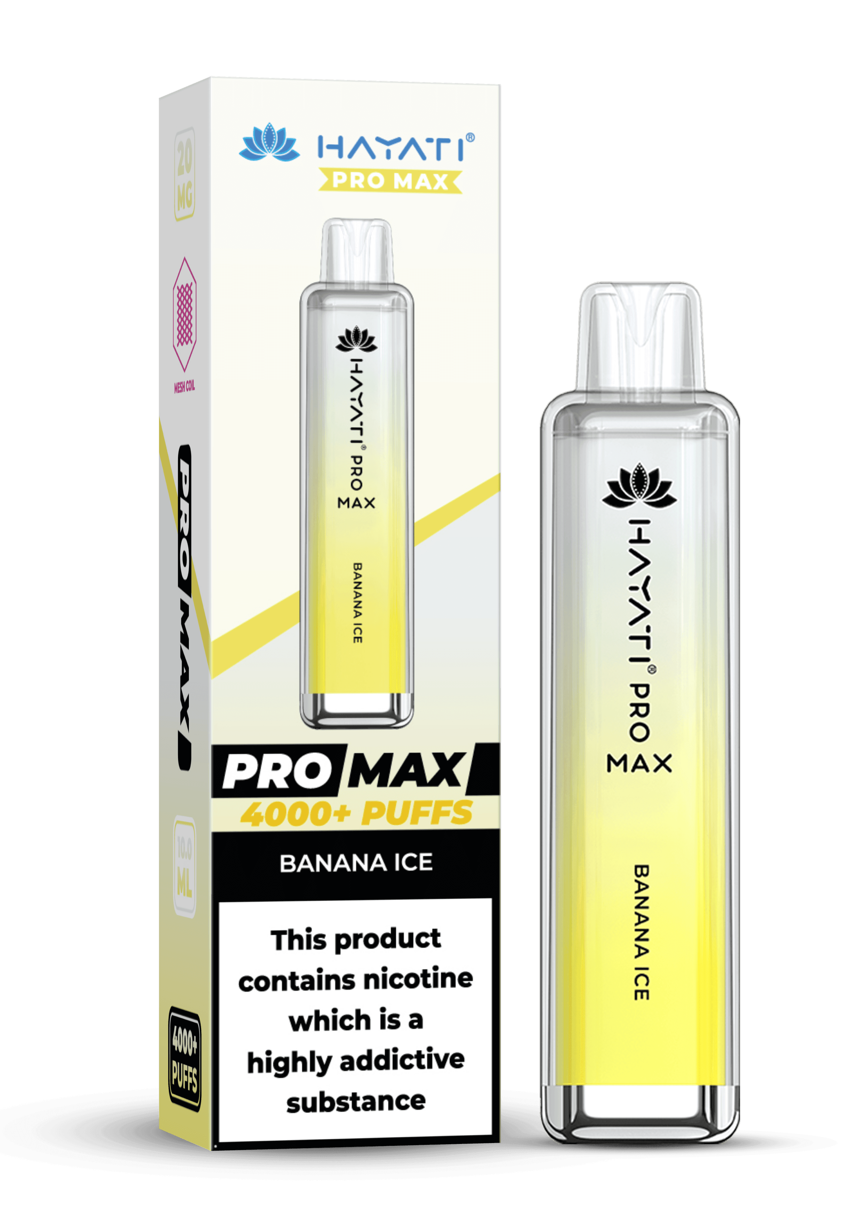 Hayati Pro Max 4000 20MG Nicotine - Banana Ice - Vape Unit