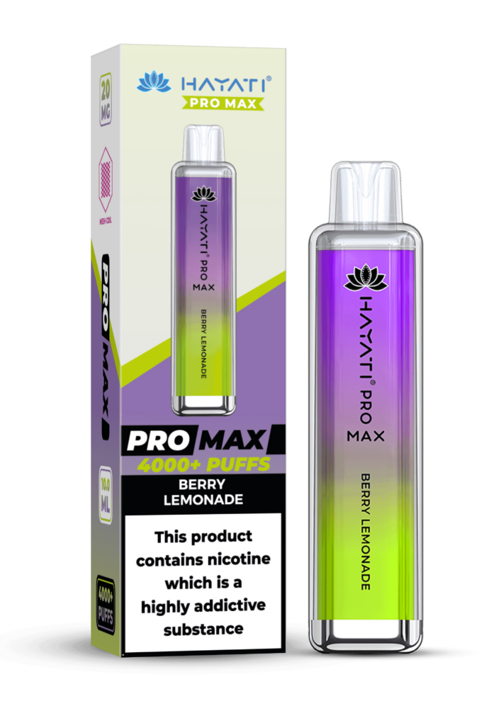 Hayati Pro Max 4000 20MG Nicotine - Berry Lemonade - Vape Unit