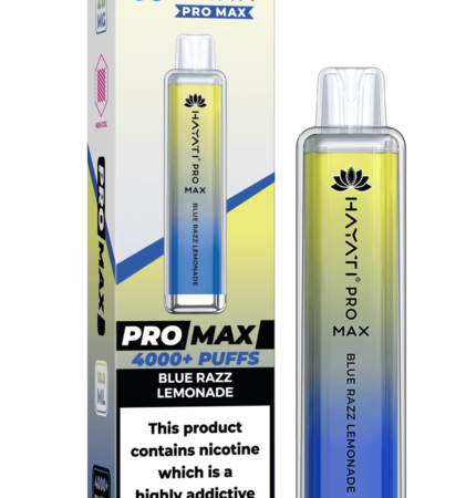 Hayati Pro Max 4000 20MG Nicotine - Blue Razz Lemonade - Vape Unit