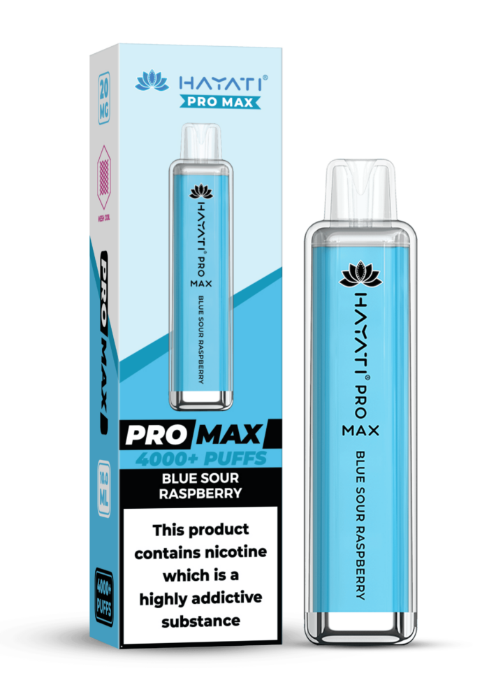 Hayati Pro Max 4000 20MG Nicotine - Blue Sour Raspberry - Vape Unit