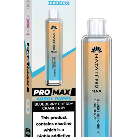 Hayati Pro Max 4000 20MG Nicotine - Blueberry Cherry Cranberry - Vape Unit