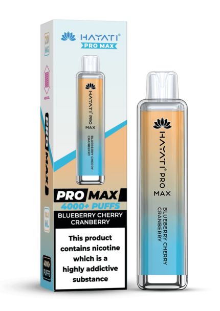 Hayati Pro Max 4000 20MG Nicotine - Blueberry Cherry Cranberry - Vape Unit