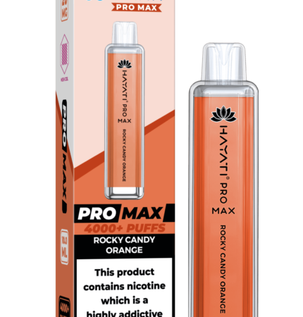 Hayati Pro Max 4000 20MG Nicotine - Rocky Candy Orange - Vape Unit