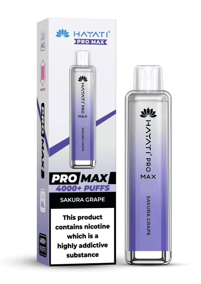 Hayati Pro Max 4000 20MG Nicotine - Sakura Grape - Vape Unit