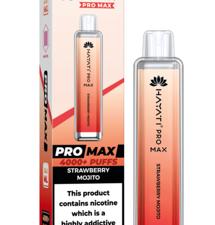 Hayati Pro Max 4000 20MG Nicotine - Strawberry Mojito - Vape Unit