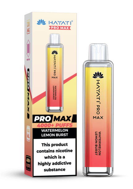 Hayati Pro Max 4000 20MG Nicotine - Watermelon Lemon Burst - Vape Unit