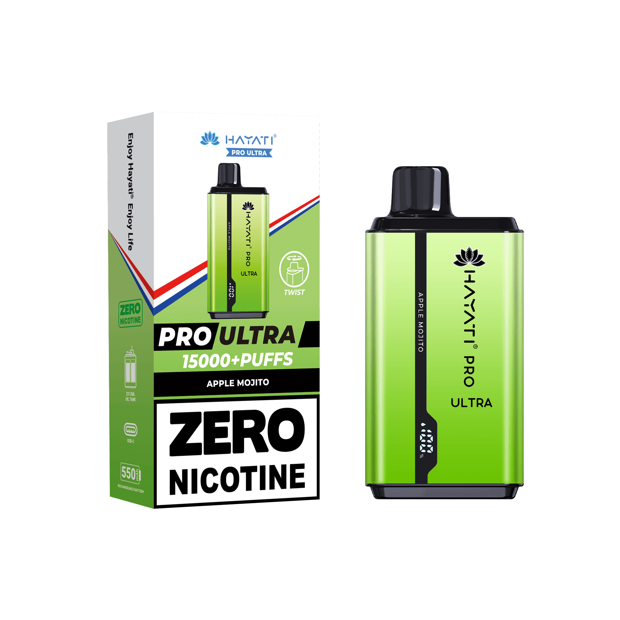 Hayati Pro Ultra Apple Mojito Cherry 0mg - Vape Unit