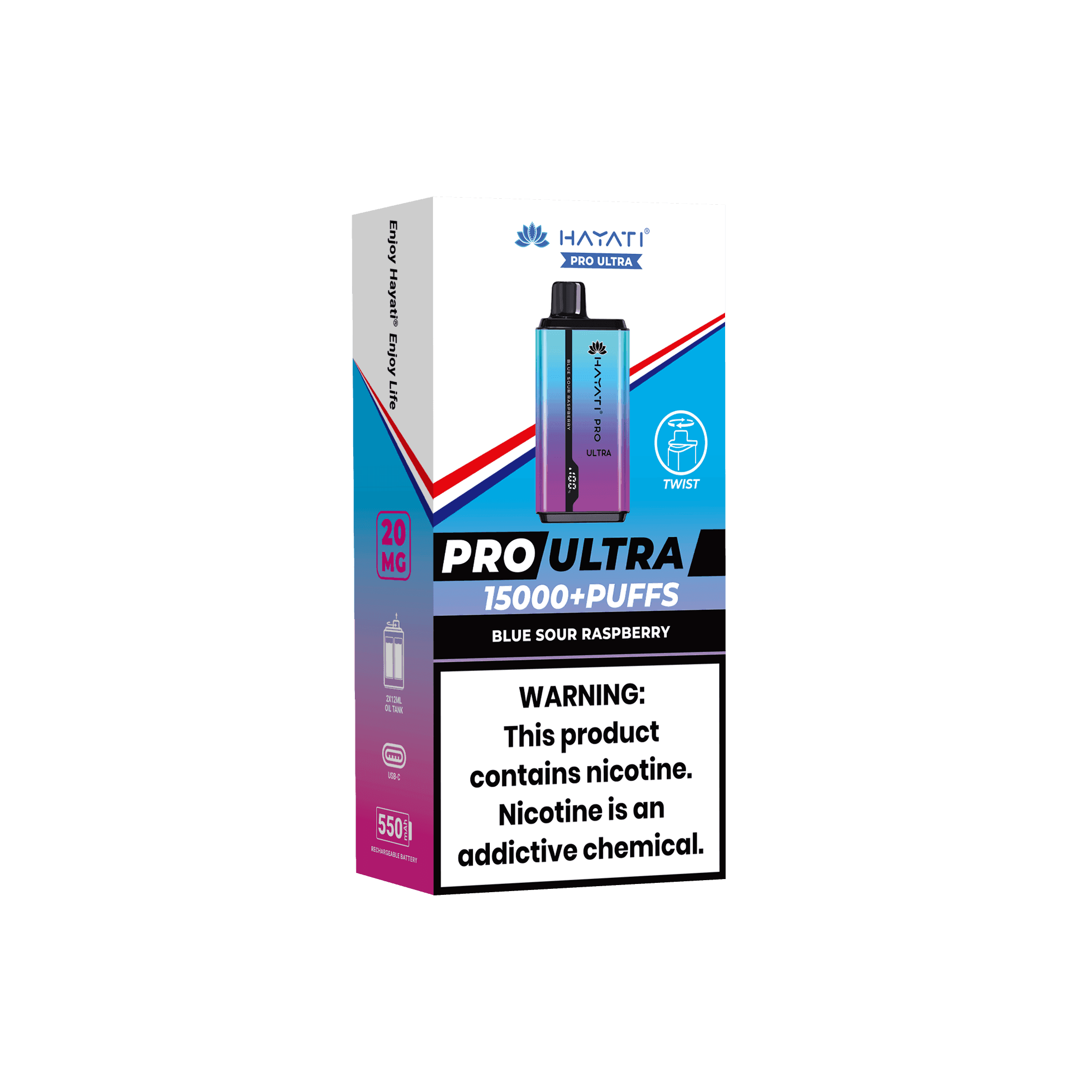 Hayati Pro Ultra Blue Sour Raspberry 20MG - Vape Unit