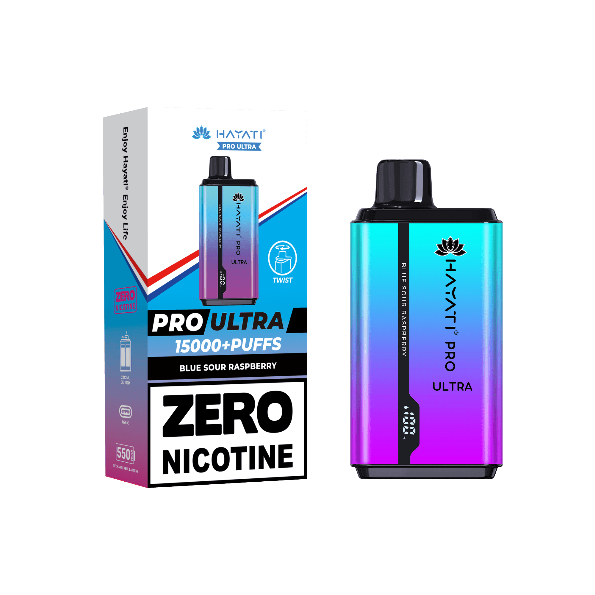 Hayati Pro Ultra Blue Sour Raspberry0mg - Vape Unit