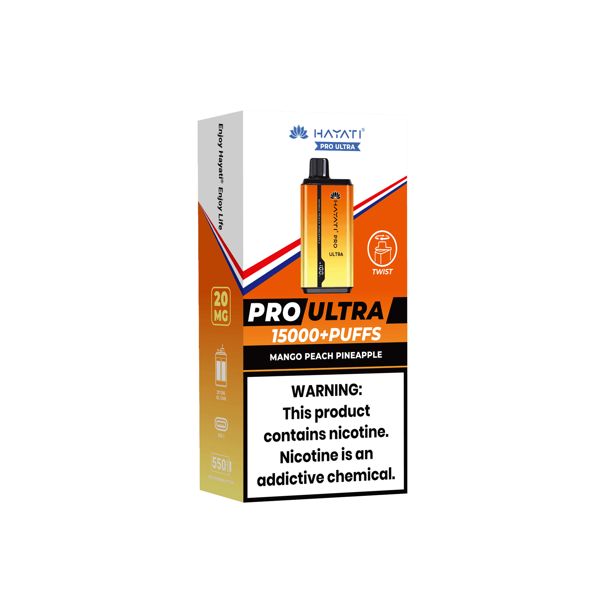 Hayati Pro Ultra Mango Peach Pineapple 20MG - Vape Unit