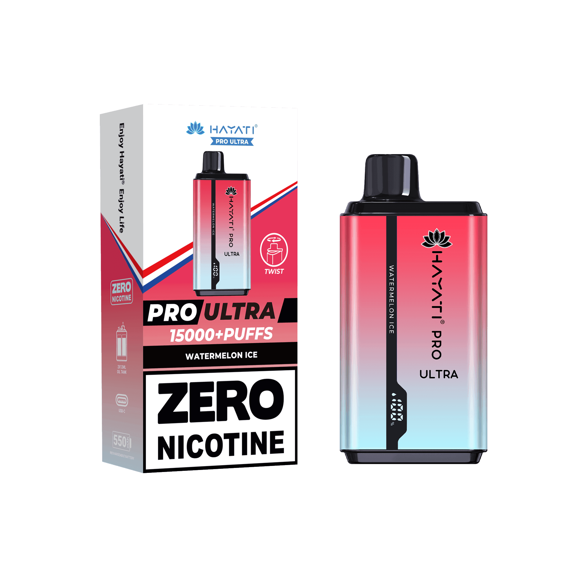 Hayati Pro Ultra Watermelon Ice 0mg - Vape Unit