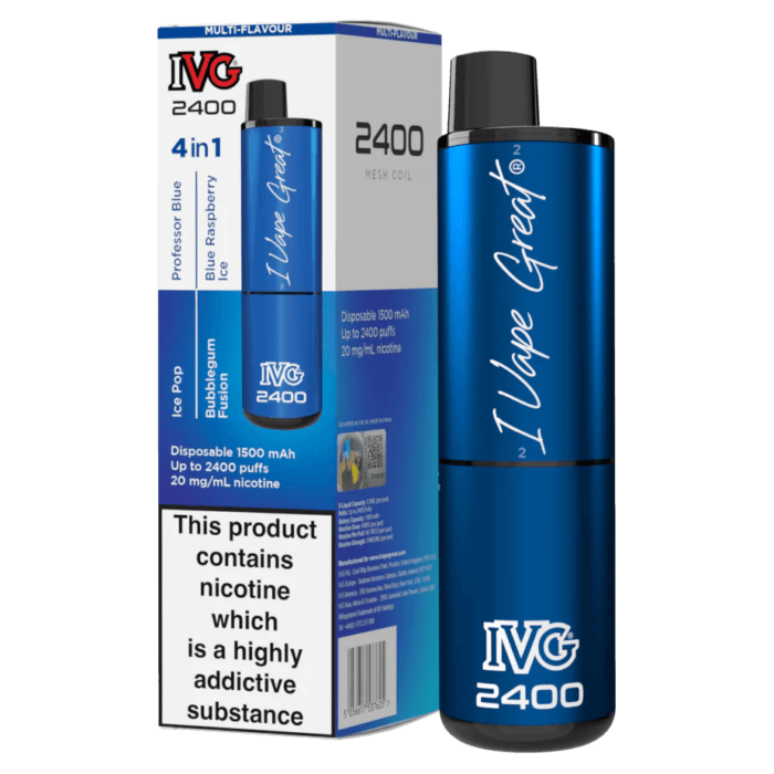 IVG 2400 4 IN 1 MULTI FLAVOUR BLUE EDITION - Vape Unit