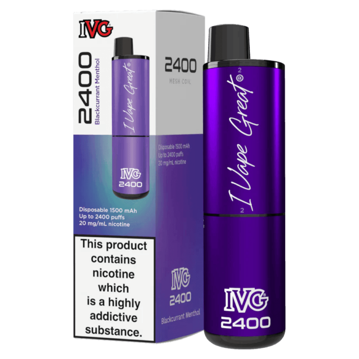 IVG 2400 BLACKCURRANT MENTHOL - Vape Unit