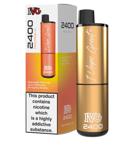 IVG 2400 PEACH MANGO ICE - Vape Unit