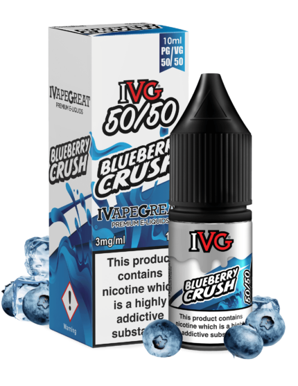 IVG Blueberry Crush 50/50 10ML - Vape Unit