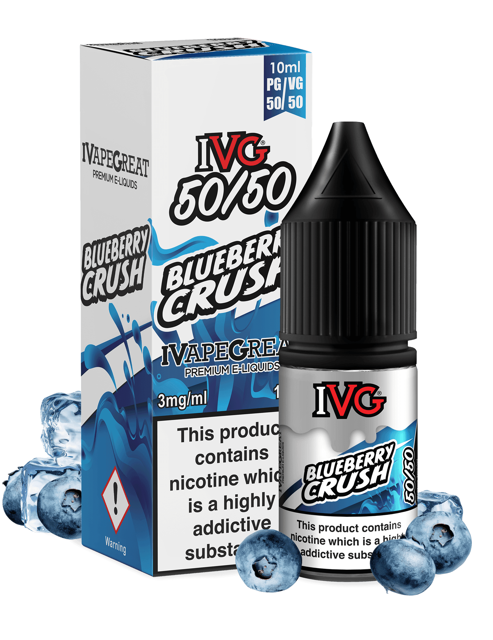 IVG Blueberry Crush 50/50 10ML - Vape Unit