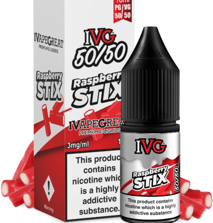 IVG Raspberry Stix 50/50 10ML - Vape Unit