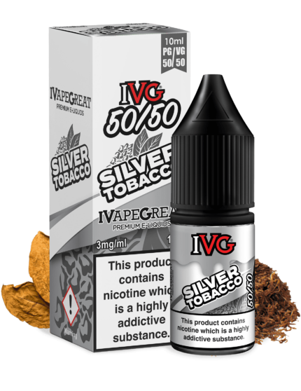 IVG Silver Tobacco 50/50 10ML - Vape Unit