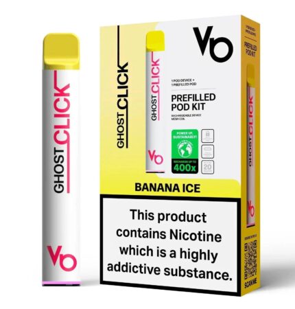 Vapes Bars Ghost Click Prefilled Kit Banana Ice - Vape Unit